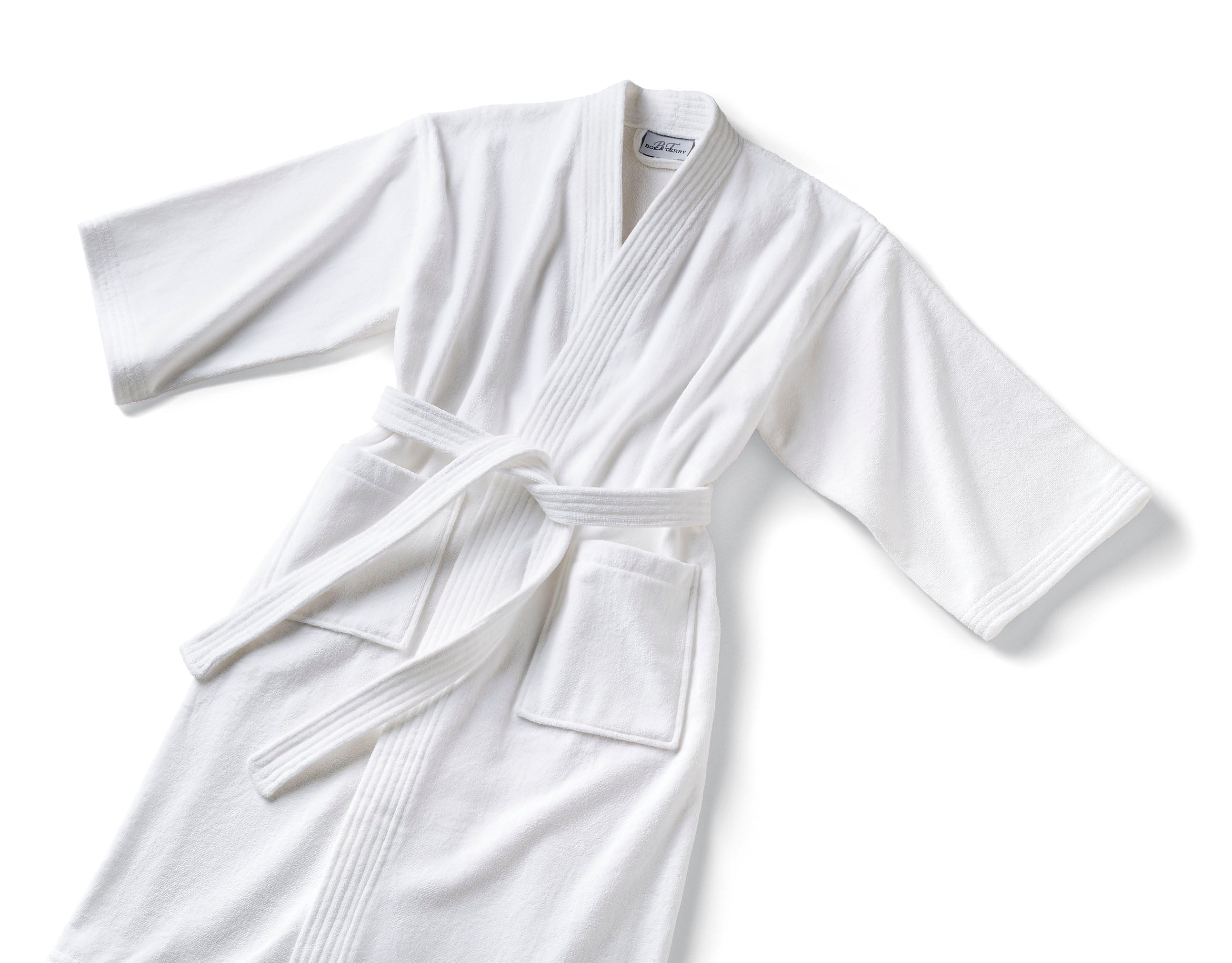 Boca Terry Robe with Velour Roll Collar - Soft & Luxurious Bathrobe for Women & Men - Perfect for Spa, Bath, and Relaxation at Home