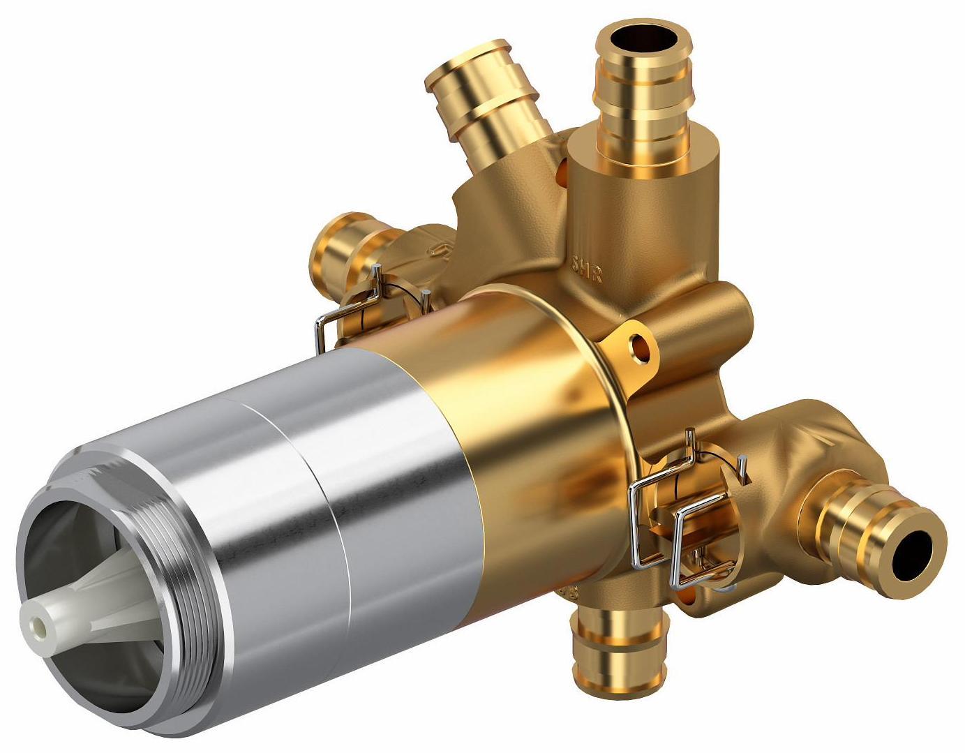 3-Way Thermostatic Rough-In Valve Without Cartridge - Expansion PEX R95 EX Riobel Pro - Perfect for Shower Systems, Bathroom Fixtures & Plumbing Installations