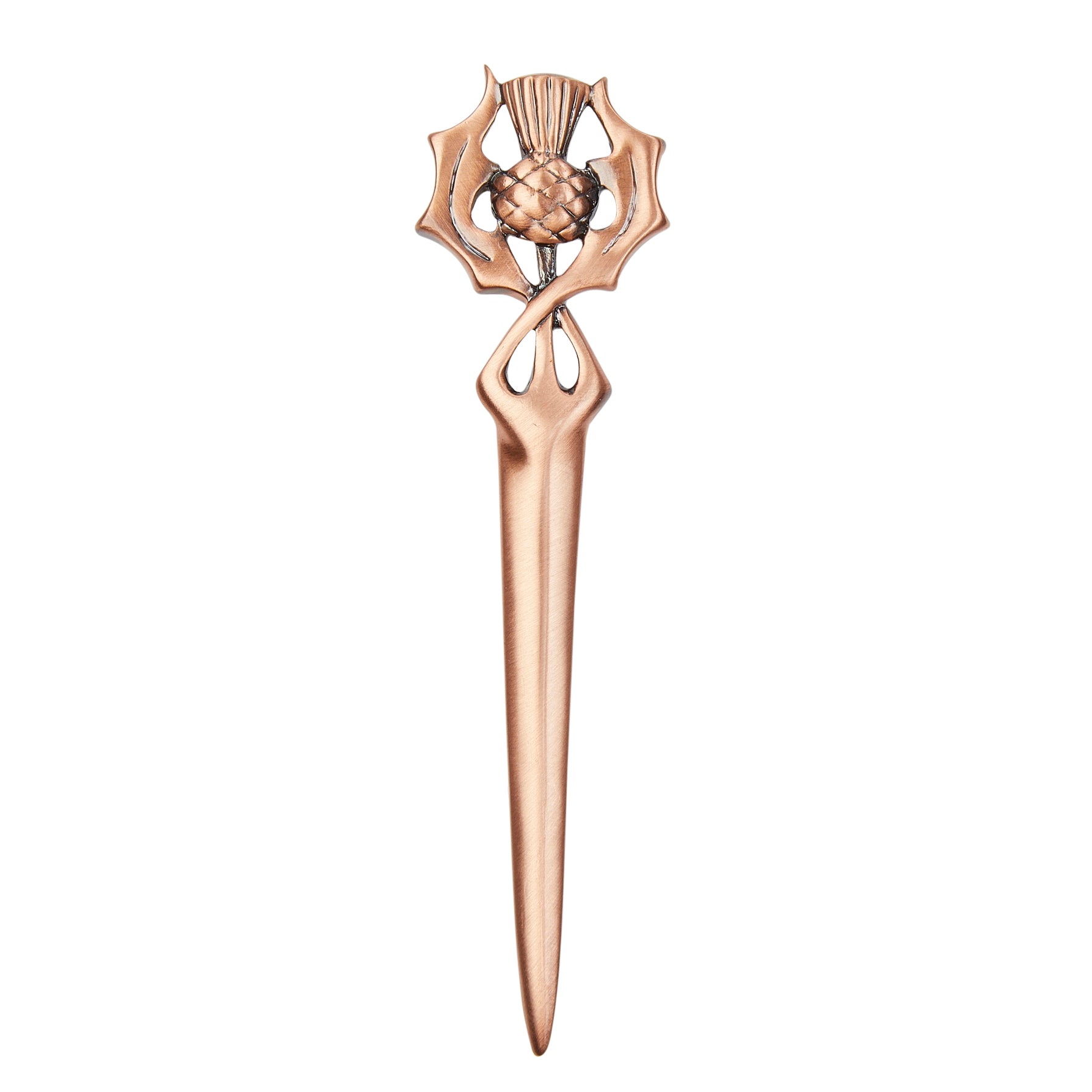 KP11C Copper Thistle Kilt Pin - Premium Scottish Highland Dress Accessory for Traditional Outfits & Celtic Weddings
