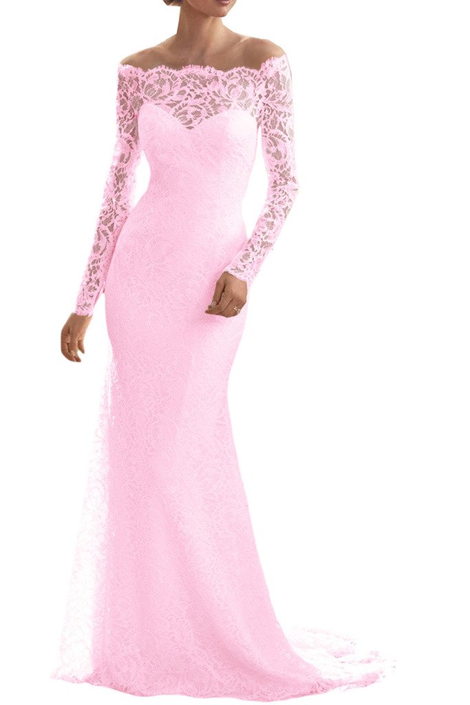 MILANO BRIDE Sexy Long Sleeve Lace Wedding Dress for Bride - Bateau Neckline Elegant Gown for Ceremony, Reception & Formal Events