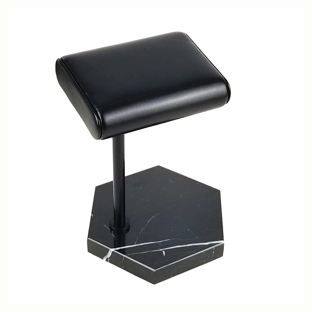 XINGFU Marble Bracelet & Watch Display Stand - Jewelry Organizer Holder for Bracelets, Watches, Rings - Elegant Black Marble Storage Rack for Home, Office, or Retail Store Display