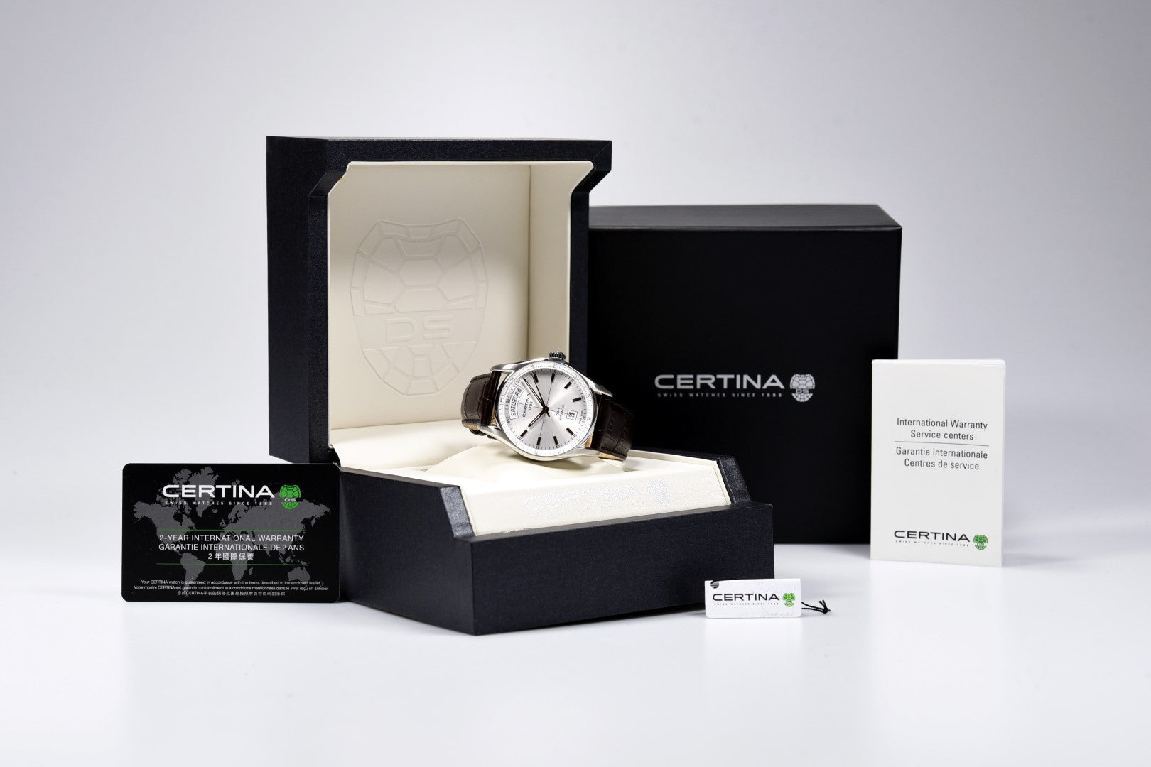 Certina DS-1 Automatic Day Date Men's Watch C006.430.16.031.00 - Swiss Made Stainless Steel Silver Dial (Pre-Owned) | Luxury Dress Watch for Business, Formal Events & Everyday Wear