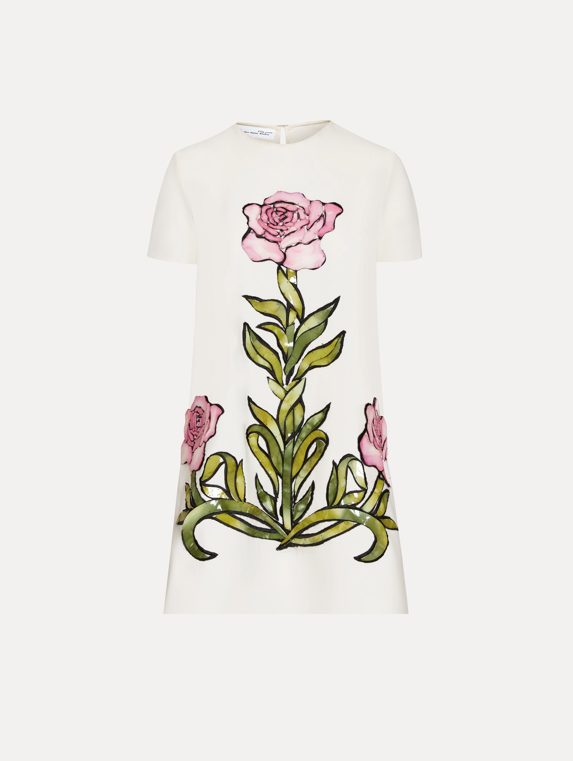 English Rose Mosaic Shift Dress - Floral Print Summer Dress for Women | Perfect for Garden Parties, Brunch Dates & Vacation Outfits