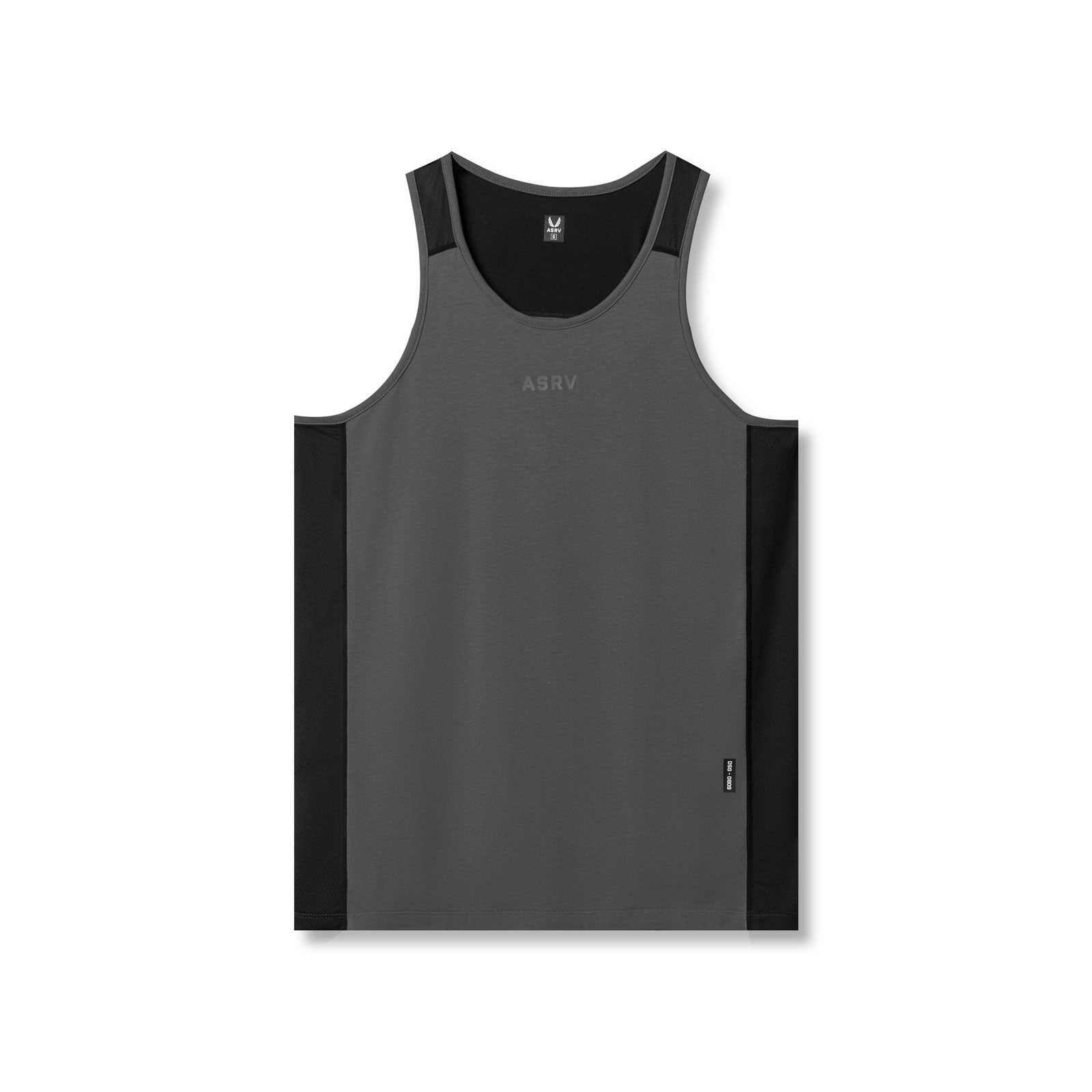 Supima® Mesh Panel Training Singlet for Men - Breathable Workout Shirt, Space Grey - Ideal for Gym, Running & CrossFit Training