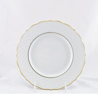 Luxury Empire White and Gold Dessert Plates - Elegant Fine China for Wedding, Party, and Afternoon Tea - Perfect for Desserts, Cakes, and Pastries