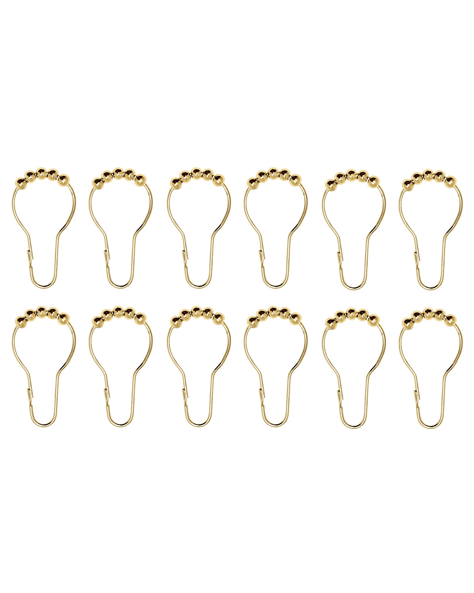 12 Pack Brass Shower Curtain Rings - Durable and Rust-Resistant for Bathroom Decor and Home Improvement