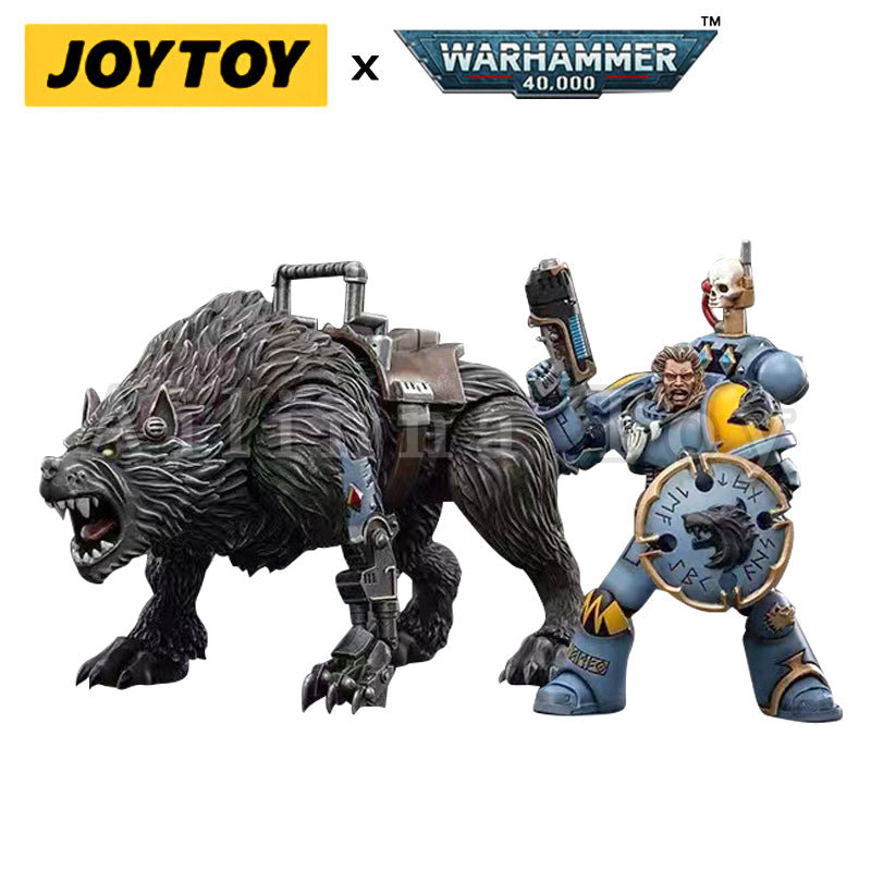 JOYTOY 1/18 Scale Warhammer 40K Space Wolves Thunderwolf Cavalry Frode Action Figure - Collectible Model for Warhammer Fans & Tabletop Gaming