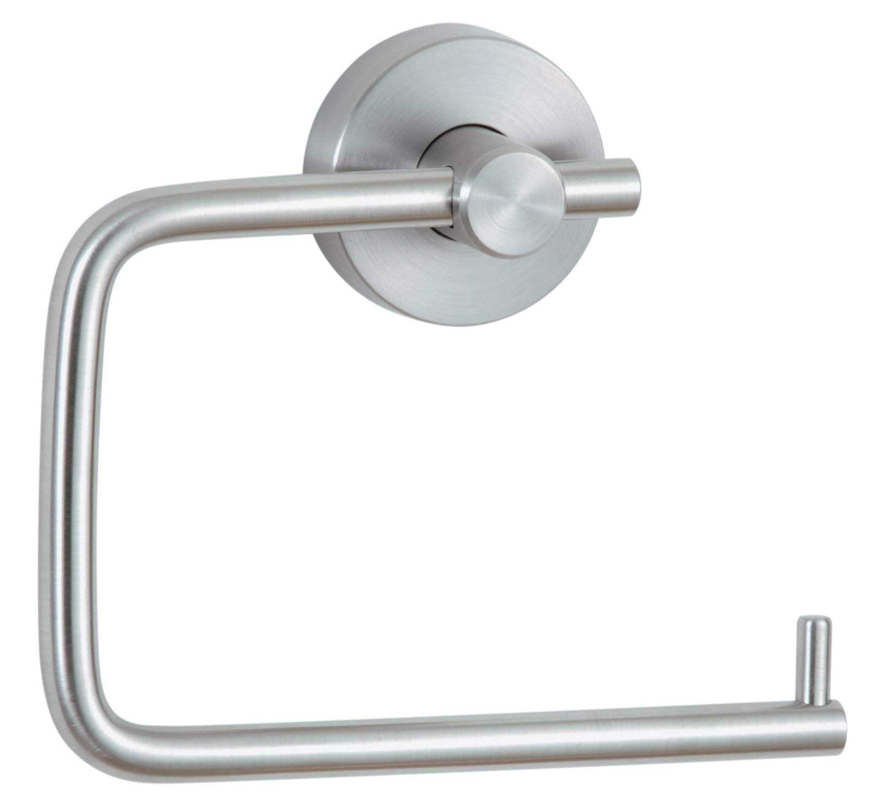 Bobrick 543 304 Stainless Steel Commercial Toilet Paper Dispenser - Surface Mount Single Roll Holder with Satin Finish (4-12