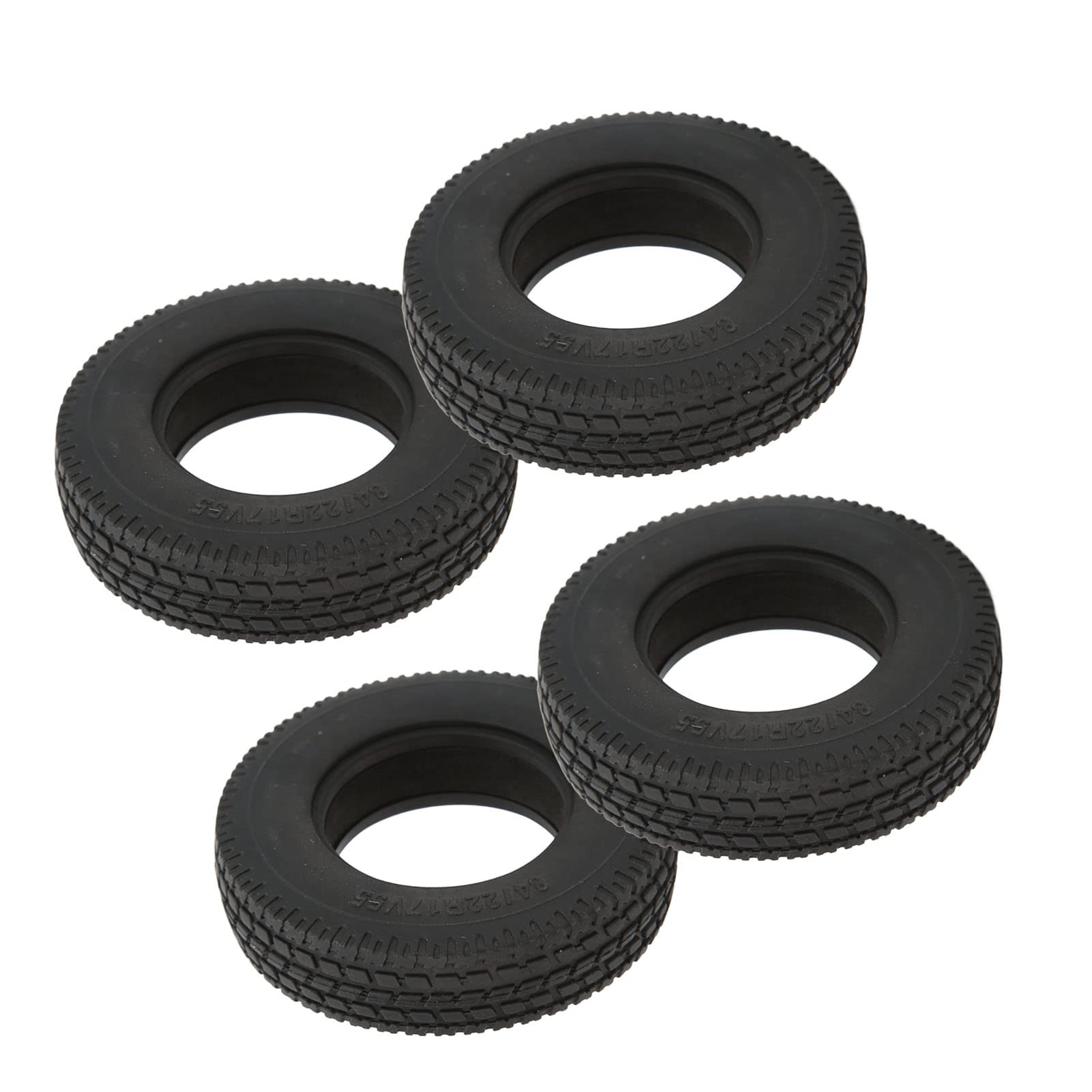 Shanrya 4PCS RC Front & Rear Wheel Tires - Easy Installation, Enhanced Grip & Anti-Wear for 1/14 Scale RC Trailers - Perfect for Off-Road Racing & Crawling Adventures