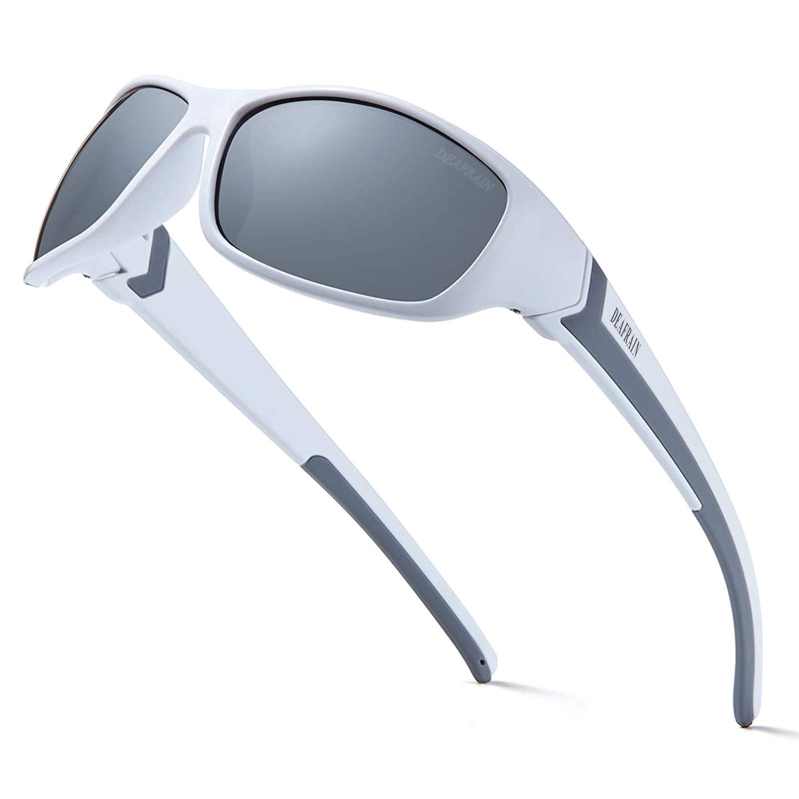 DEAFRAIN Polarized Sports Sunglasses for Men & Women - UV400 Protection for Driving, Fishing, Cycling, Running - Lightweight Comfortable Outdoor Active Lifestyle Shades