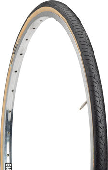 MSW Thunder Road Bike Tire 27 x 1 1/4 Inch Wire Bead Tan Wall - Vintage Cruiser & Urban Commuter Bicycle Tires for Men & Women - Perfect for Beach Cruisers, City Bikes, and Retro Cycling