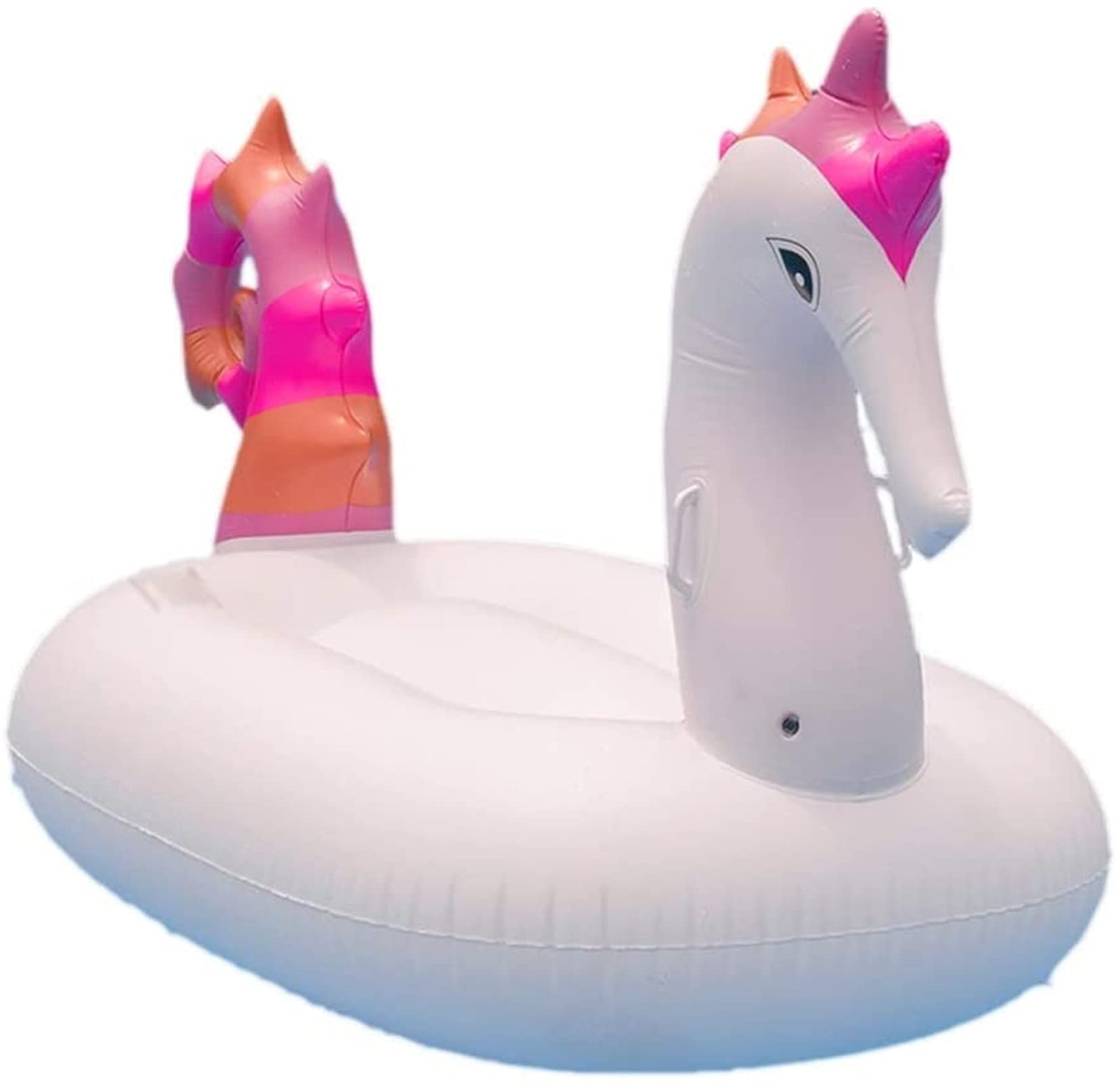 **Inflatable Pool Tube Swimming Float - Cartoon Floating Raft for Adults & Kids, Fun Water Toy for Beach, Pool, Lake - Cute White Design**