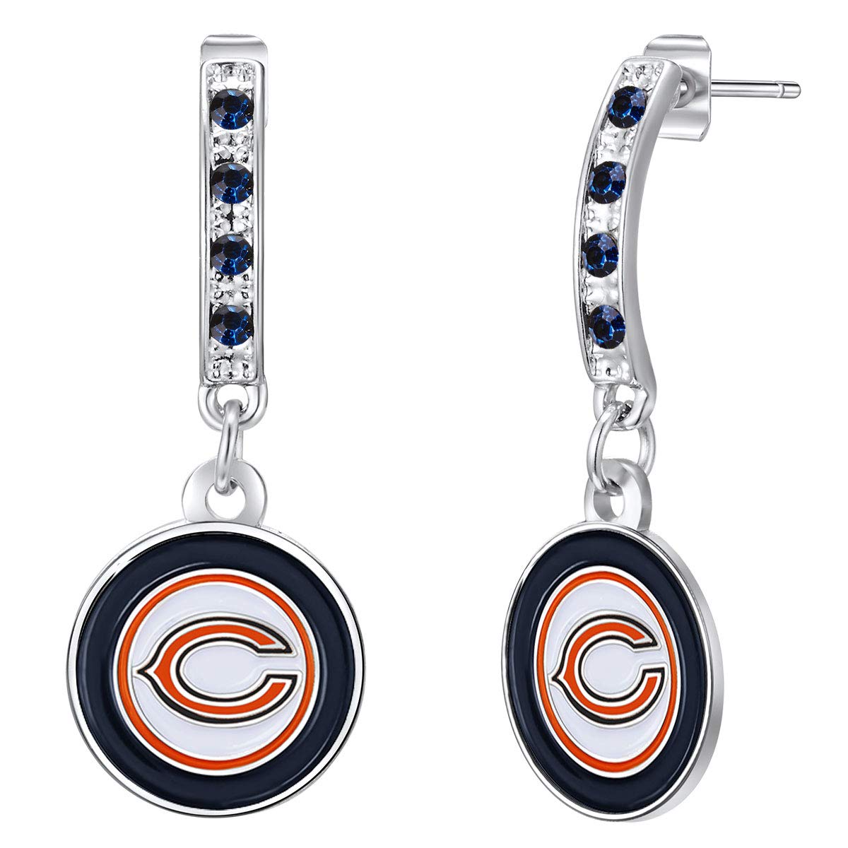 NFL Bar Post Earrings for Women - Stylish Sports Fan Jewelry Gift Set - Perfect for Birthday, Christmas & Holiday Presents - Great for Game Day, Parties & Casual Wear