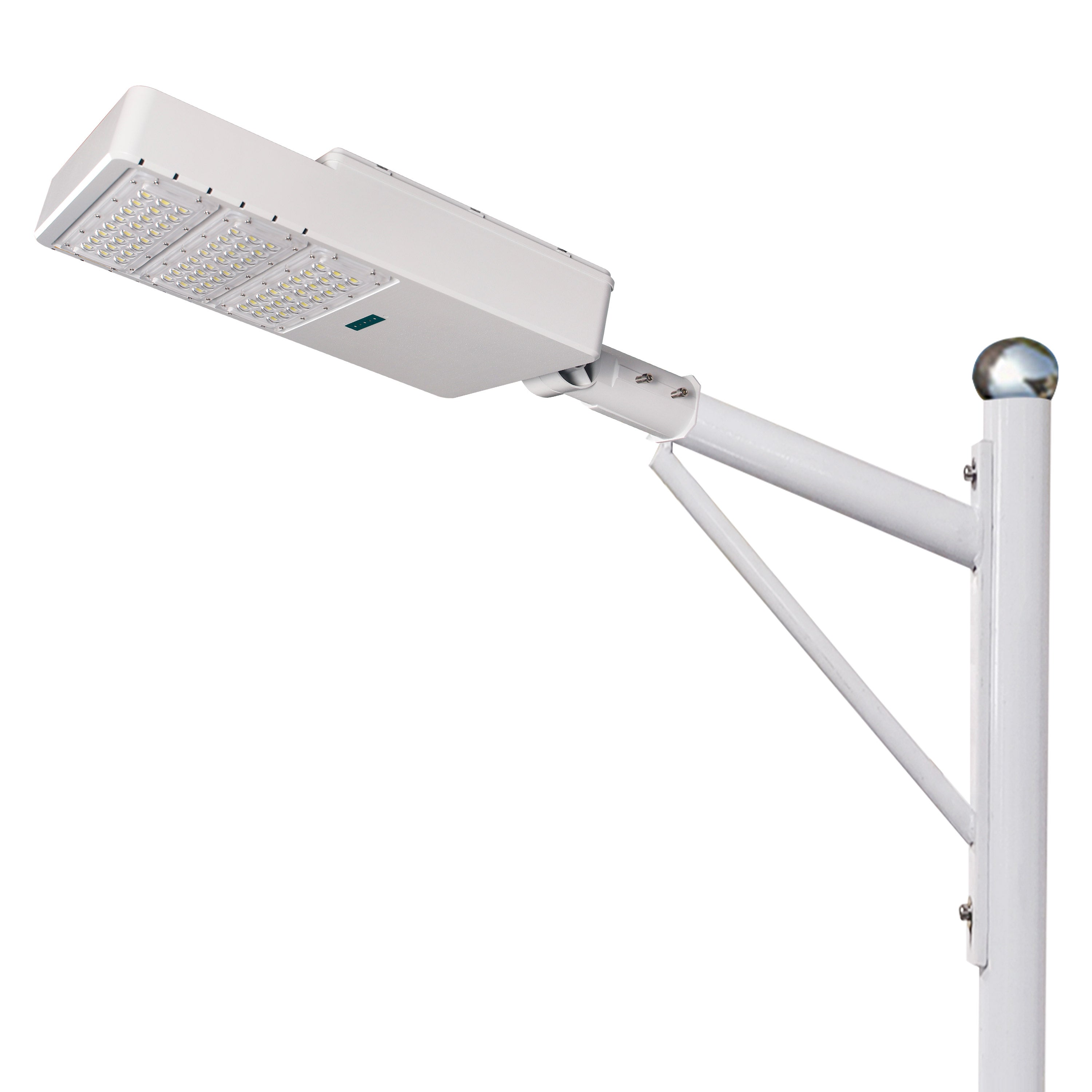 200W Commercial Solar Street Light HY120 - 1152WH Battery, Adjustable CCT & MPPT Control for Parking Lots, Pathways, and Outdoor Security Lighting