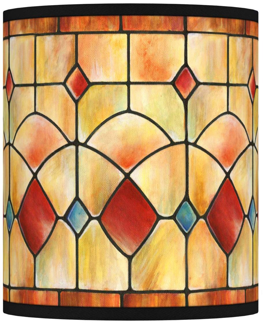 Tiffany Style Cylinder Print Lamp Shade - 10