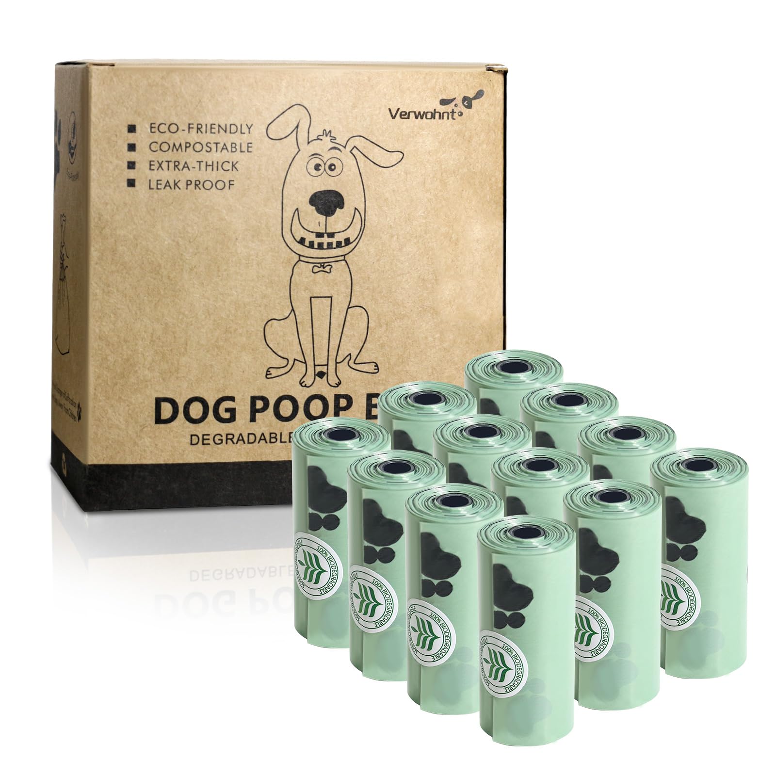 **Eco-Friendly Dog Poop Bags - Extra Thick, Scented Waste Bags for Dogs, 180 Count | Biodegradable & Leak-Proof for Outdoor Walking, Travel & Cleanup**    *(Perfect for Daily Walks, Park Visits, Hiking & Travel – Convenient & Odor-Controlled!)*
