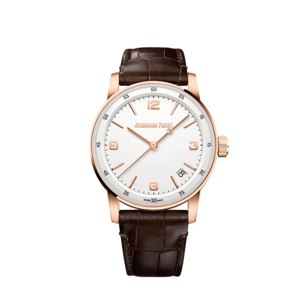 Audemars Piguet Code 11.59 Self-Winding Men's Watch 15210OR.OO.A099CR.01 - 18K Rose Gold & Black Dial - Luxury Dress Watch for Business & Formal Occasions