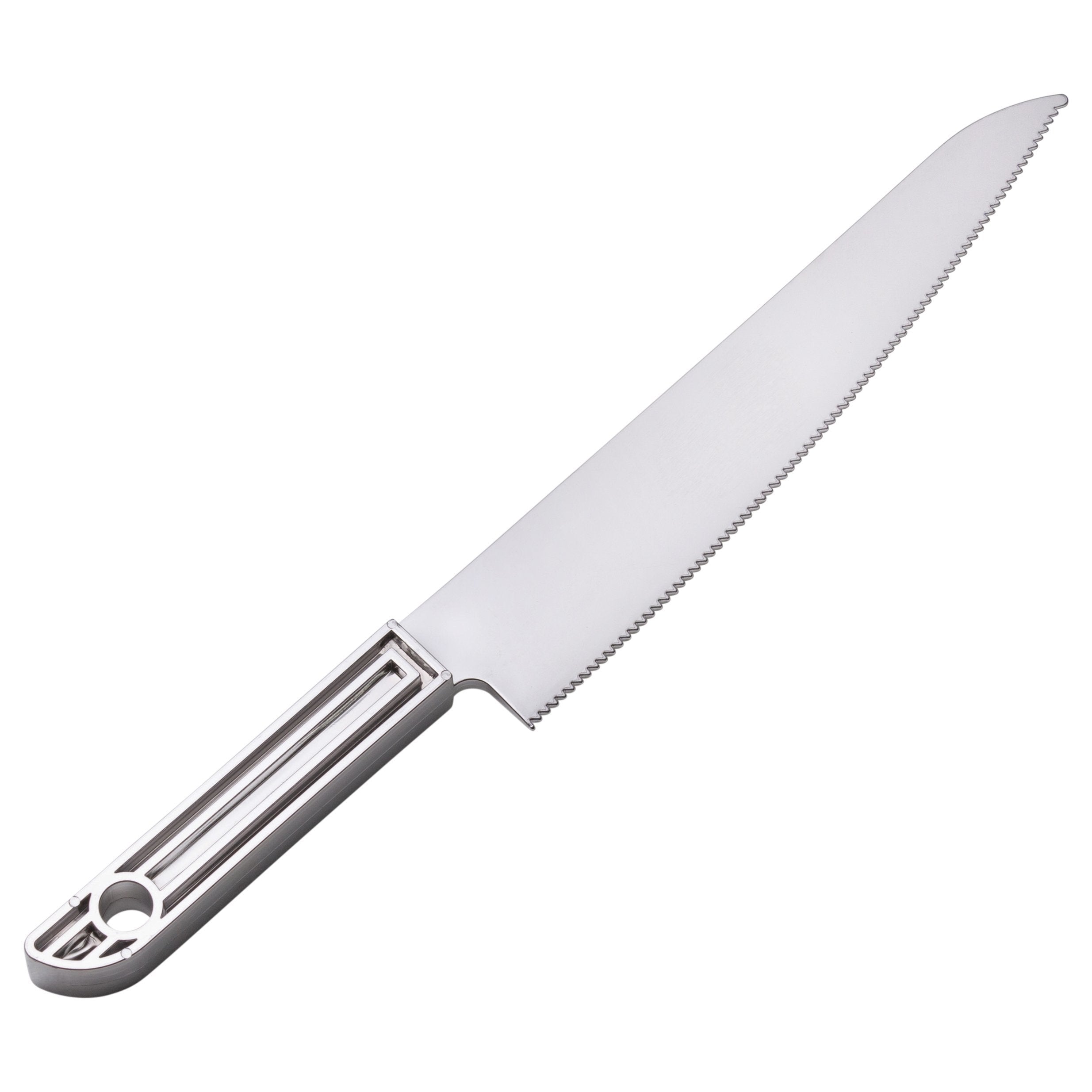Disposable Silver Bread Knife - 1 Pack - Sharp Stainless Steel Blade for Slicing Bread, Cake & Pastries - Perfect for Bakeries, Catering & Home Use