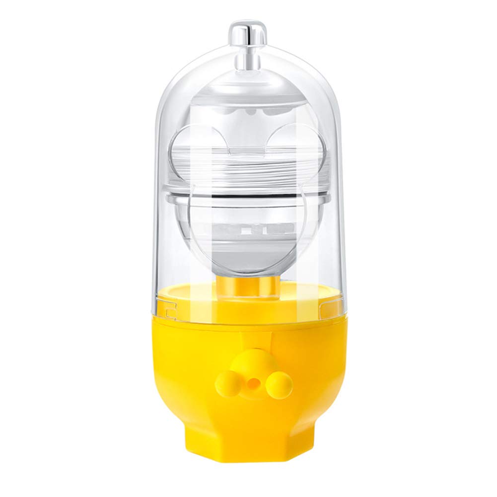 Golden Egg Maker - Hand Powered Egg Scrambler for Perfect Scrambled Eggs in Shell | Kitchen Gadget for Mixing Egg White & Yolk | Ideal for Breakfast, Camping & Kids Cooking Activities (Yellow)