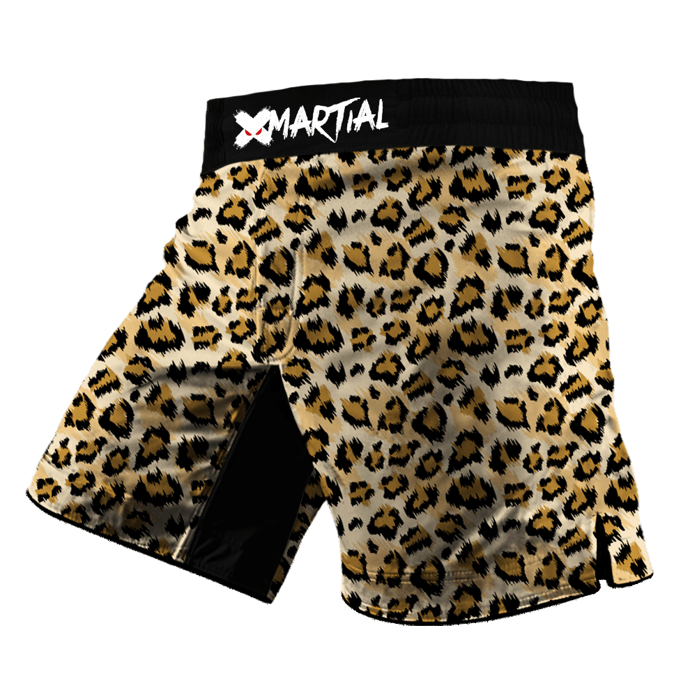 Leopard 2.0 Hybrid MMA Shorts for Men - Lightweight Breathable Fight Shorts with Stretch Panels - Perfect for MMA, BJJ, Muay Thai & Combat Training