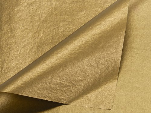 Premium Gold & Gold Tissue Paper - 100 Sheets (20