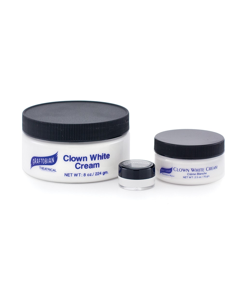 Professional Clown White Cream Makeup - Waterproof & Long Lasting for Face & Body - Perfect for Halloween, Cosplay, Theater & Circus Performances