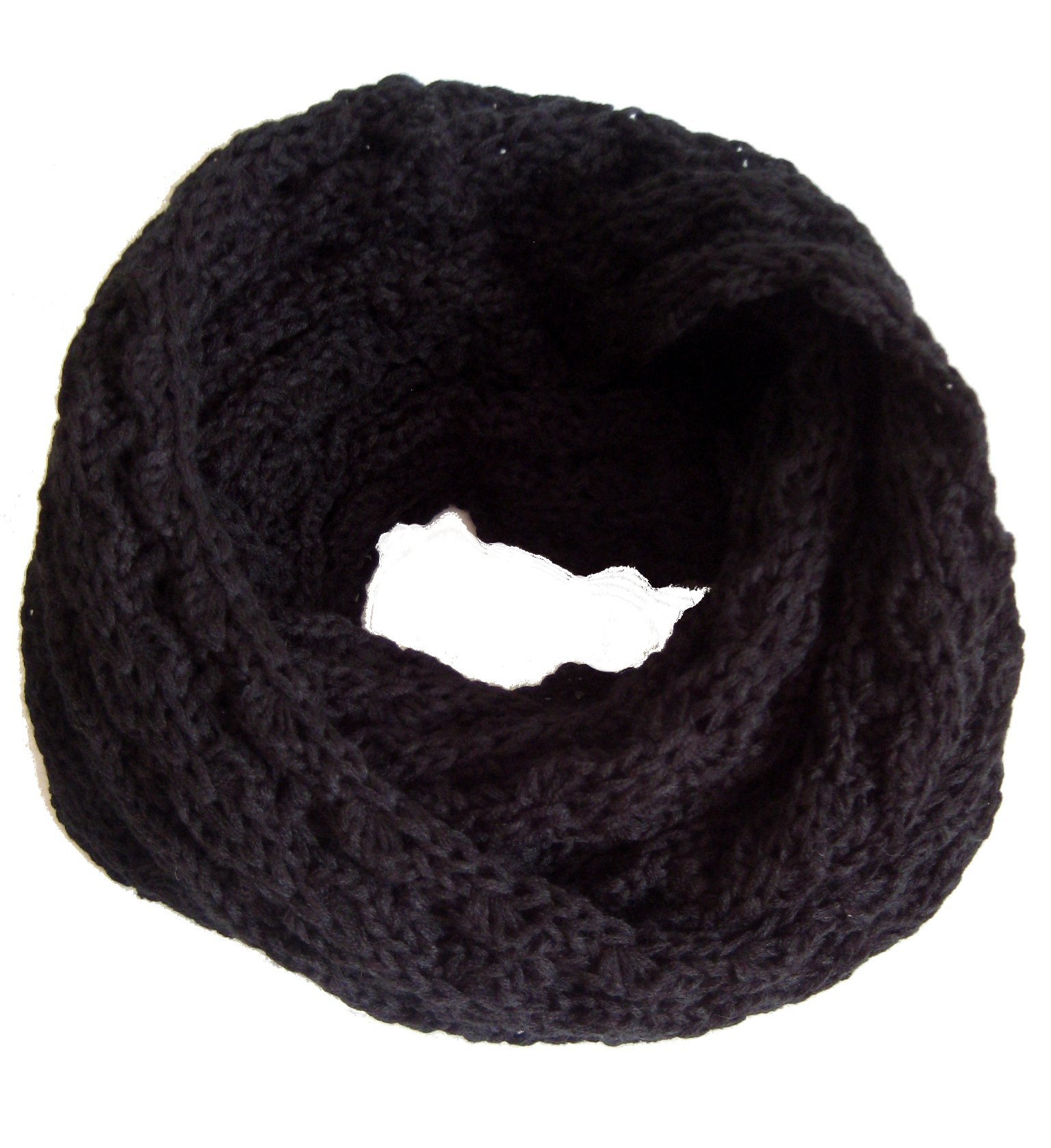 Women's Knitted Infinity Scarf IS-1 - Winter Warm Loop Scarf for Outdoor Activities