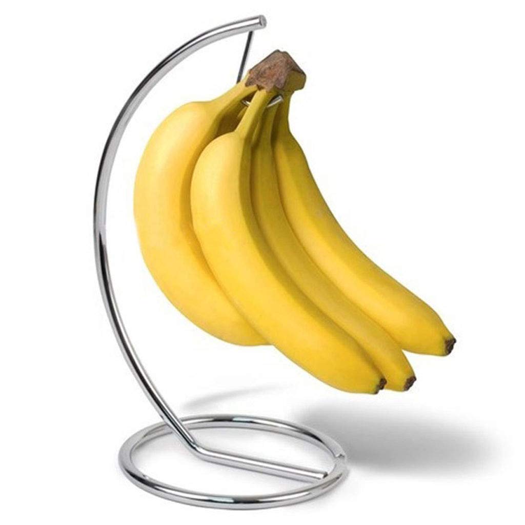 Premium Metal Fruit Bowl with Banana Hook - Elegant Fruit Tray, Plate & Display Rack Set for Kitchen Countertop - Perfect for Fresh Fruit Storage, Banana Hanging & Gourmet Fruit Arrangements (Kitchen, Dining Room, Party Serving)