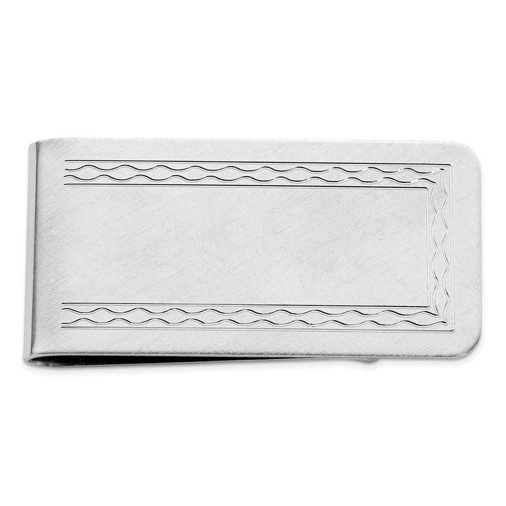 Diamond2Deal Engravable Florentine Money Clip for Men - 51mm x 26mm - Perfect Gift for Graduation, Wedding & Business Professionals