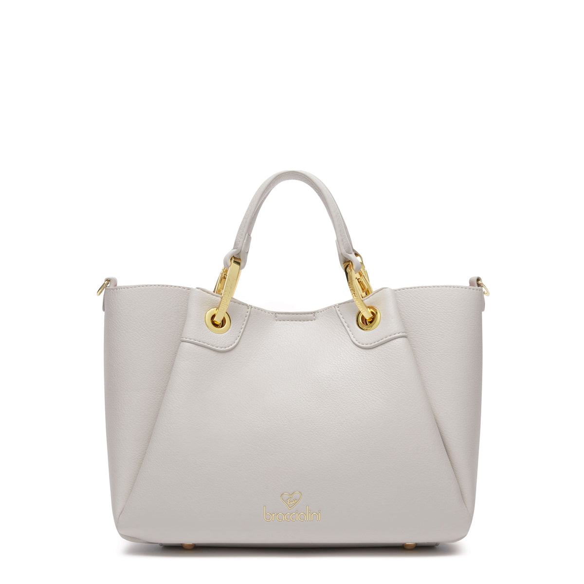 Braccialini Amy Medium Grigio Handbag B18141 YY - Stylish Gray Leather Purse for Women, Perfect for Work, Travel & Evening Events
