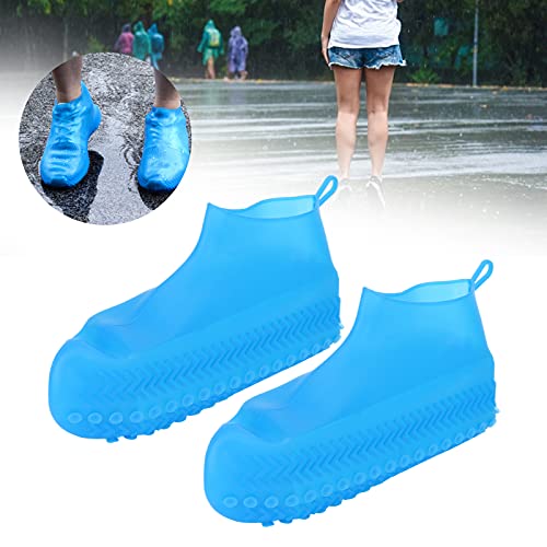 2Pcs Waterproof Reusable Anti-Slip Shoe Covers for Rain - Foldable & Easy Clean Shoe Protectors for Cycling, Fishing, Hiking - Perfect for Outdoor Activities & Wet Weather Protection (Medium Size)