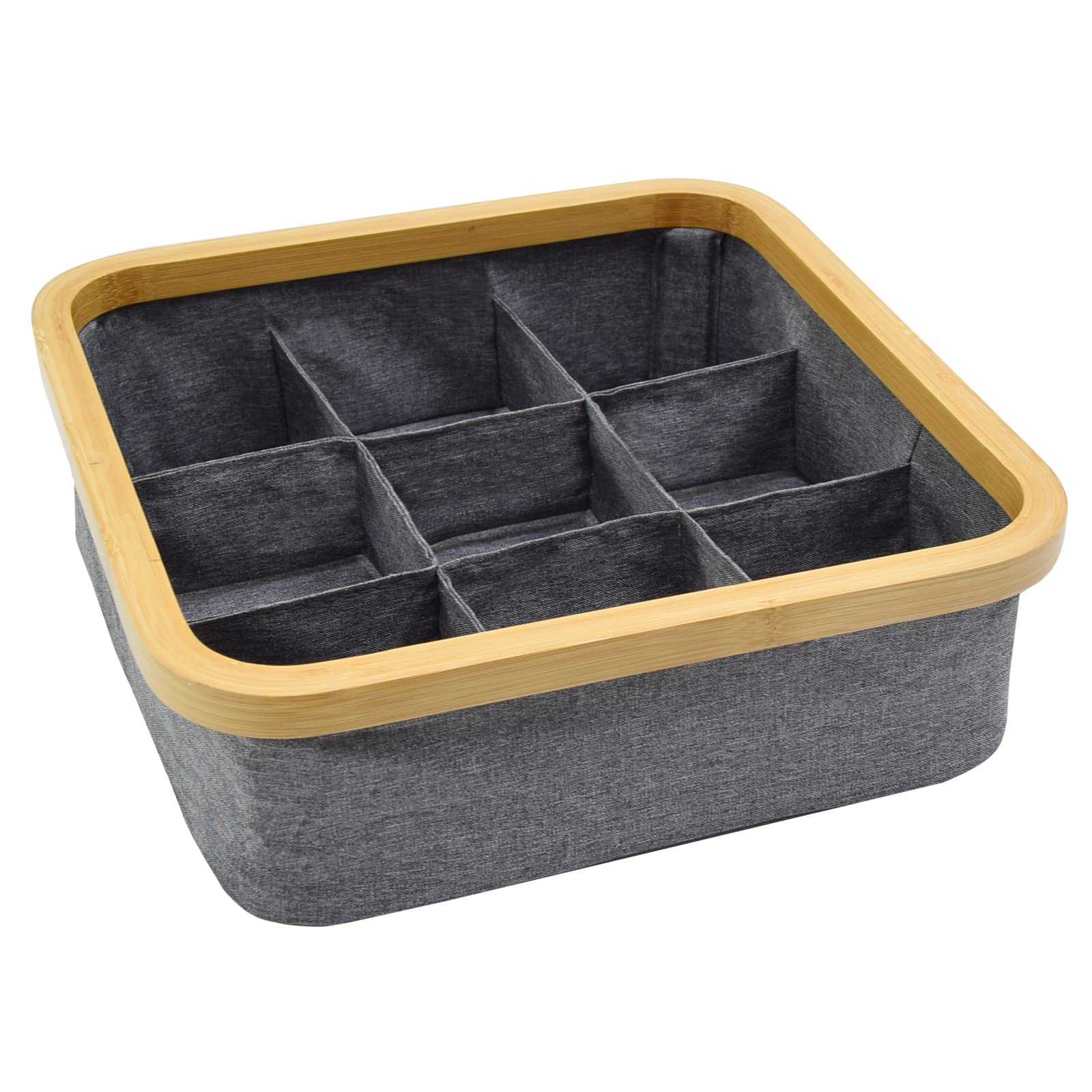 Best Sock Drawer Organizer & Underwear Storage - 9-Cell Fabric Dresser Divider for Socks, Bras, Accessories | Space-Saving Closet Organization Solution for Bedroom & Travel