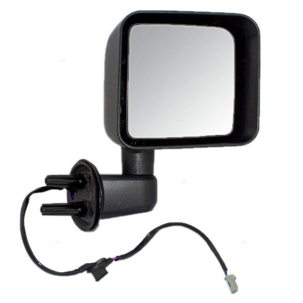 Heated Side View Mirror Glass & Housing Replacement for 2011-2013 Jeep Wrangler - Power Adjustable, OEM Fit - Perfect for Off-Roading & Winter Driving