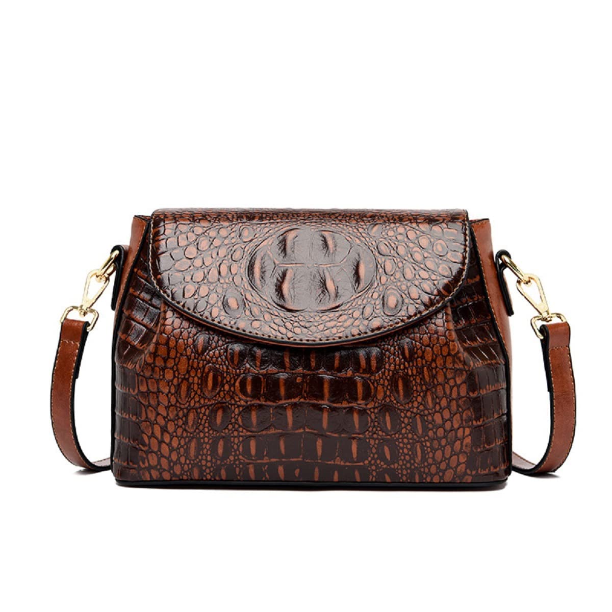 Women's Crocodile Pattern Leather Crossbody Bag - Fashionable Shoulder Purse with Wallet, Perfect for Daily Use, Travel & Shopping