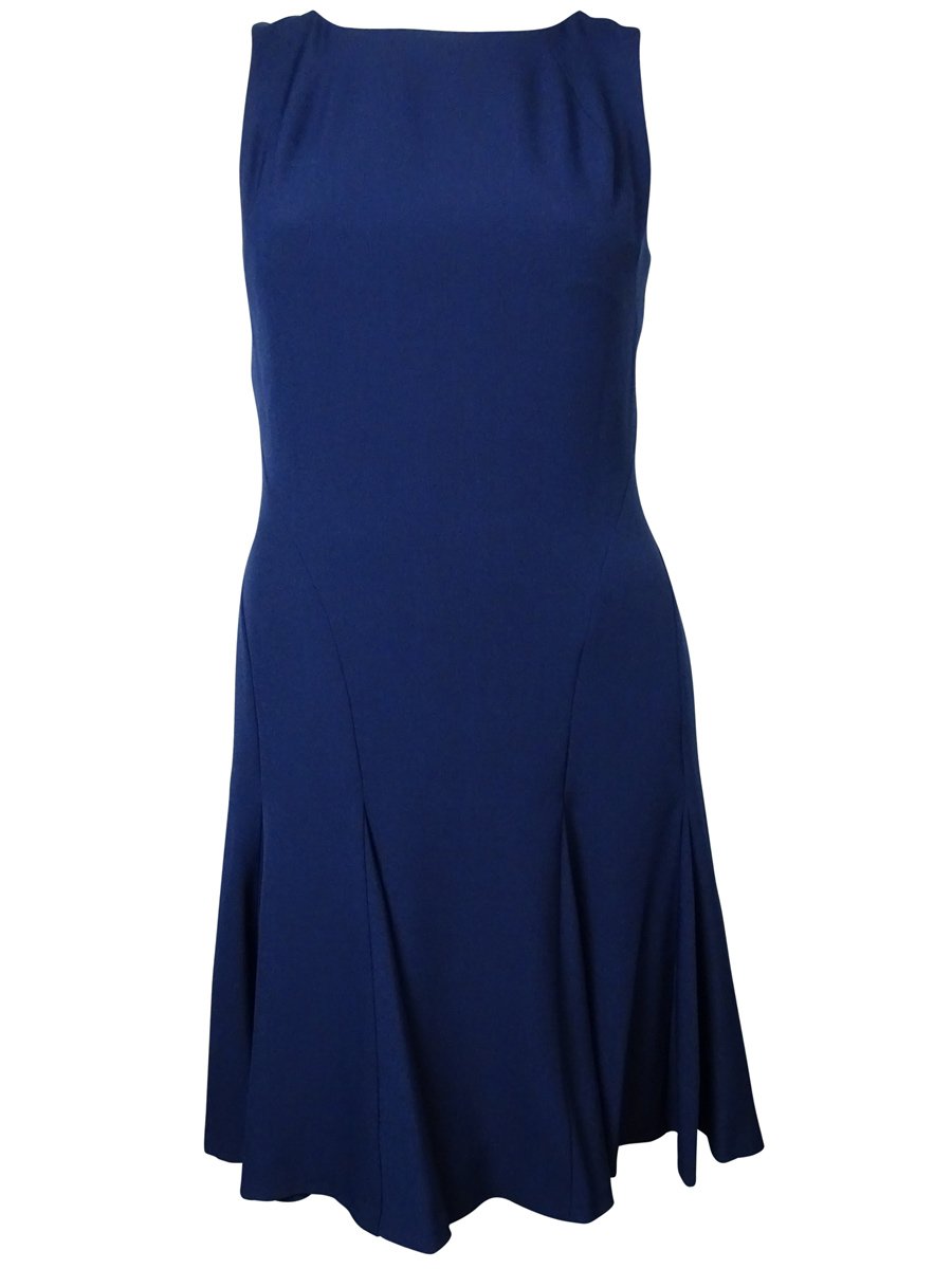 Lauren Ralph Lauren Women's Sleeveless Crepe Swing Dress - Elegant Casual & Party Wear for Summer Evenings