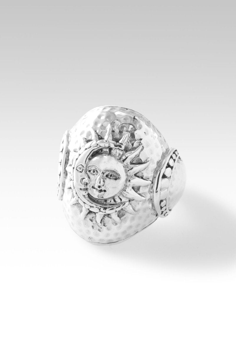 Light in the Darkness Ring™ - Hammered Silver Spiritual Jewelry for Women - Perfect for Meditation, Yoga & Gift Giving