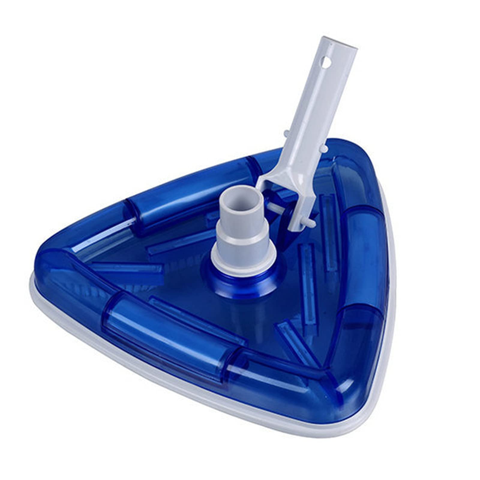 Triangular Weighted Pool Vacuum Head with Swivel Hose - Transparent Debris Cleaner for In-Ground Pools - Perfect for Cleaning Corners & Tight Spaces