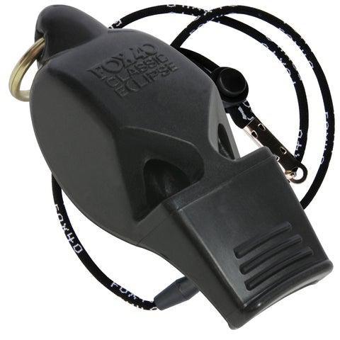 Fox 40 Classic Eclipse Safety Whistle with Lanyard - Loud Emergency Whistle for Sports, Coaching, Lifeguards & Outdoor Activities