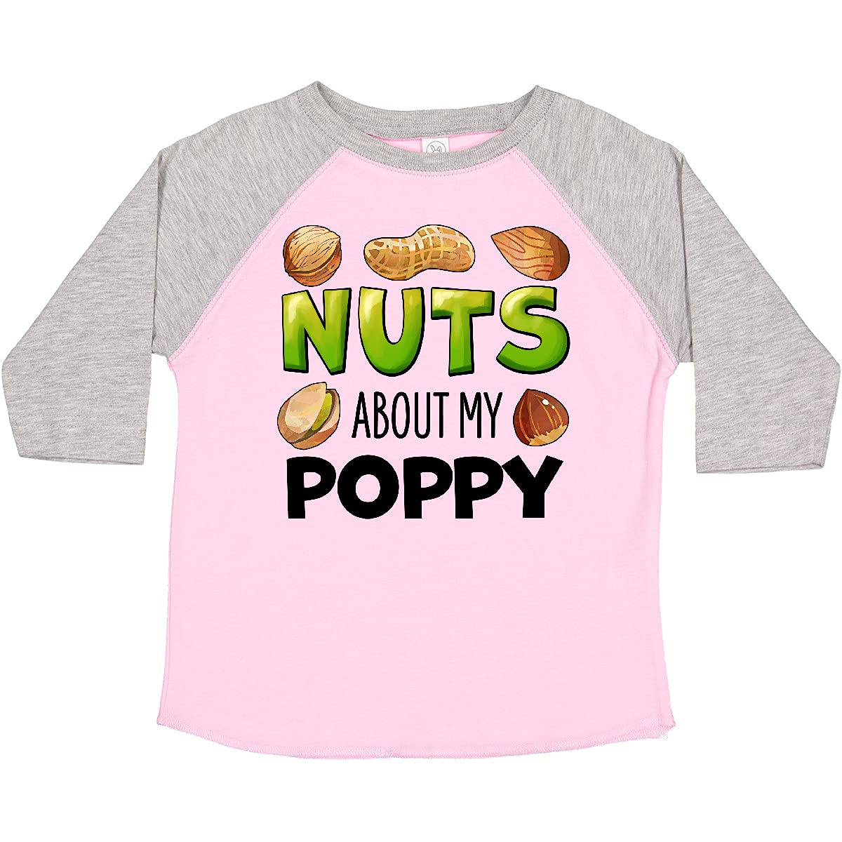 Inktastic 'Nuts About My Poppy' Peanut Almond Pistachio Toddler T-Shirt - Cute Casual Outfit for Family Gatherings & Playdates