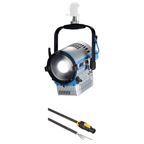 ARRI L7 C LE2 LED Fresnel Light with PowerCON Cable - Silver/Blue, Manual Mount - Perfect for Film Production, Studio Lighting, and Photography
