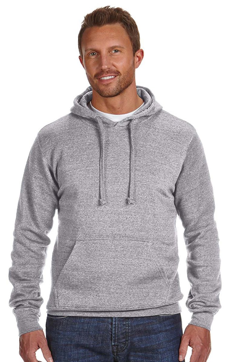J America Cloud Fleece Hooded Pullover Sweatshirt for Men - Soft Oxford Grey Fleece Hoodie, XX-Large - Perfect for Casual Wear, Outdoor Activities & Lounge Comfort