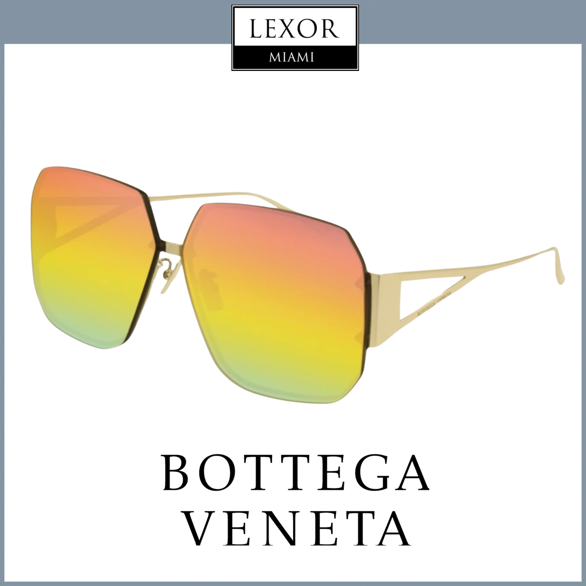 Bottega Veneta BV1085SA 003 65mm Women's Sunglasses - UV Protection, Luxury Fashion Shades for Outdoor Activities & Beach Vacations