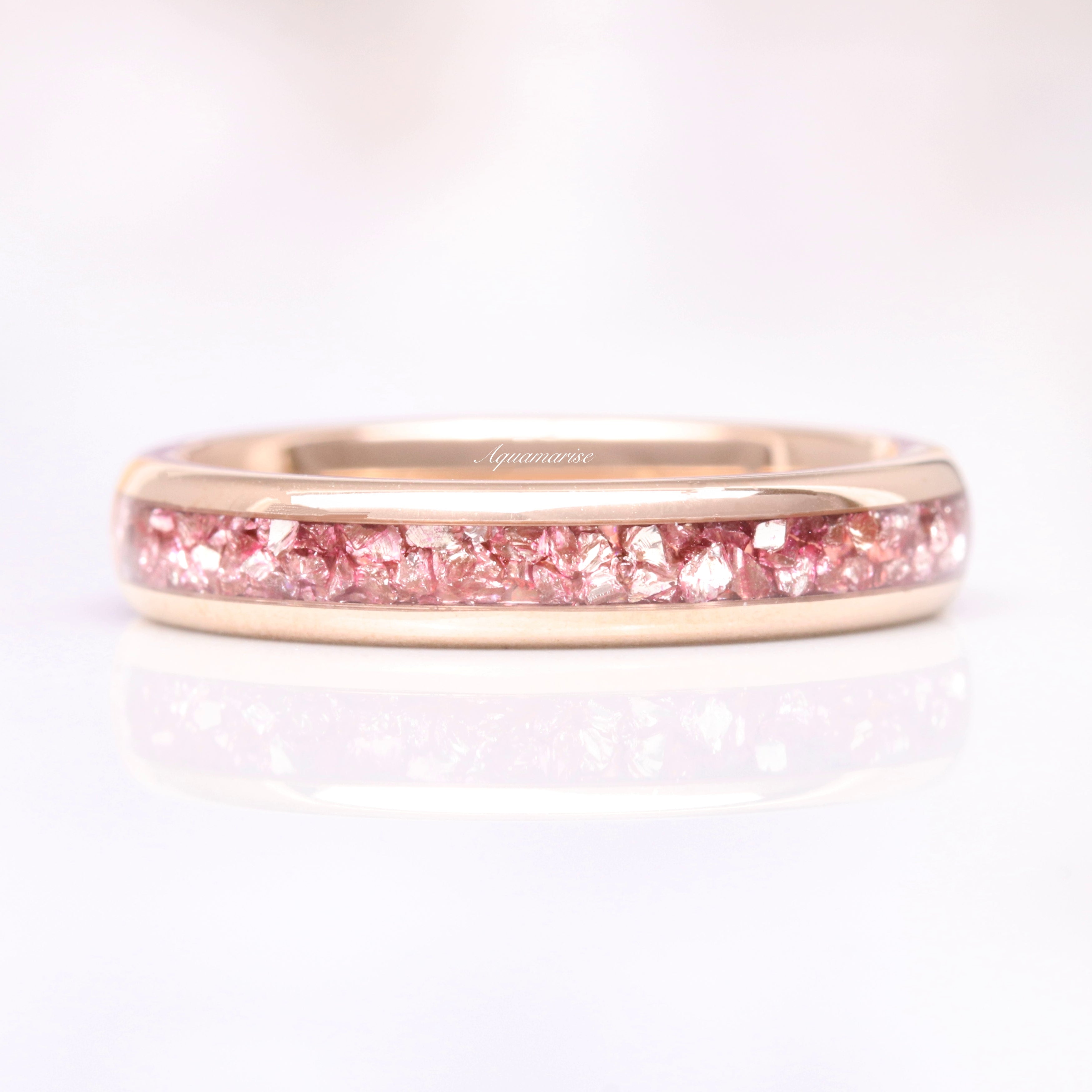 4MM Rose Gold Tungsten Morganite Wedding Band for Women - Elegant Bridal Ring for Engagement, Anniversary & Special Occasions