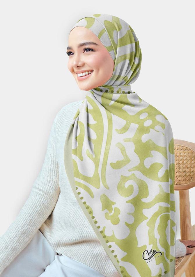 Mekia Printed Chiffon Hijab Scarf - Lightweight Muslim Headscarf for Women, Fashionable Islamic Shawl with Floral Design - Perfect for Daily Wear, Prayer, and Special Occasions