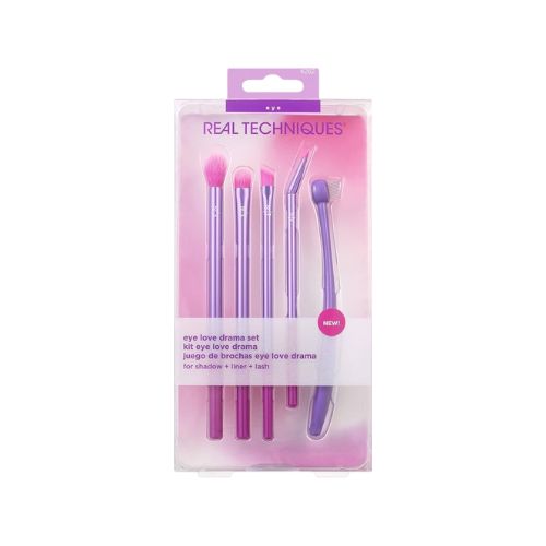 Professional Eye Love Drama Brush Kit Set of 5 - Perfect for Makeup Artists, Beginners & Beauty Enthusiasts | Ideal for Eyeshadow, Eyeliner & Detailed Makeup Application