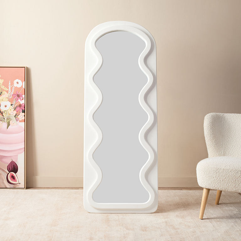 Unique Squiggle Mirror - Modern Wavy Design Wall Decor for Living Room, Bedroom & Bathroom - Perfect for Home & Office Decor