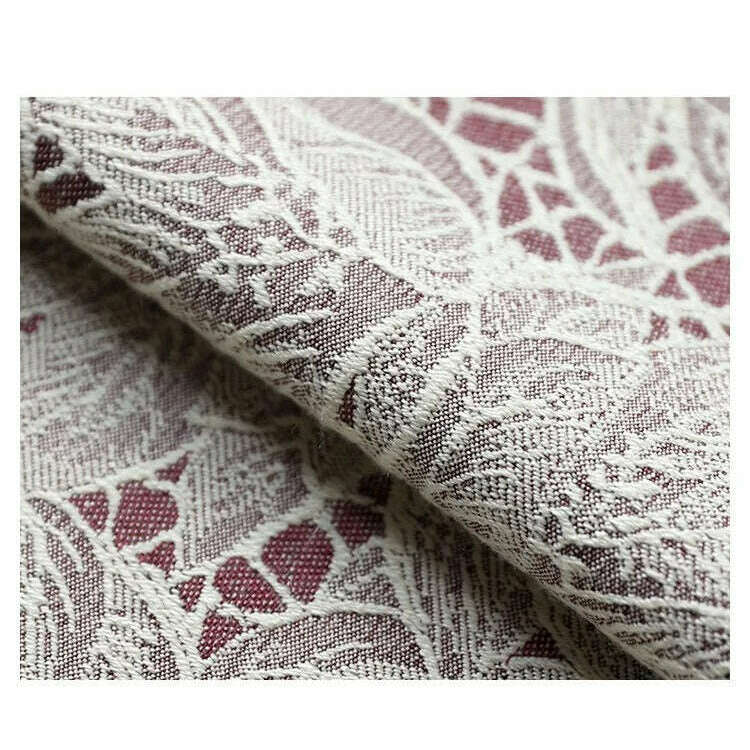 T.B. London Literary Lace Blackout Curtains - White & Wine Red Window Drapes for Bedroom, Living Room & Nursery - Light Blocking Thermal Insulated Curtain Panels for Better Sleep & Privacy