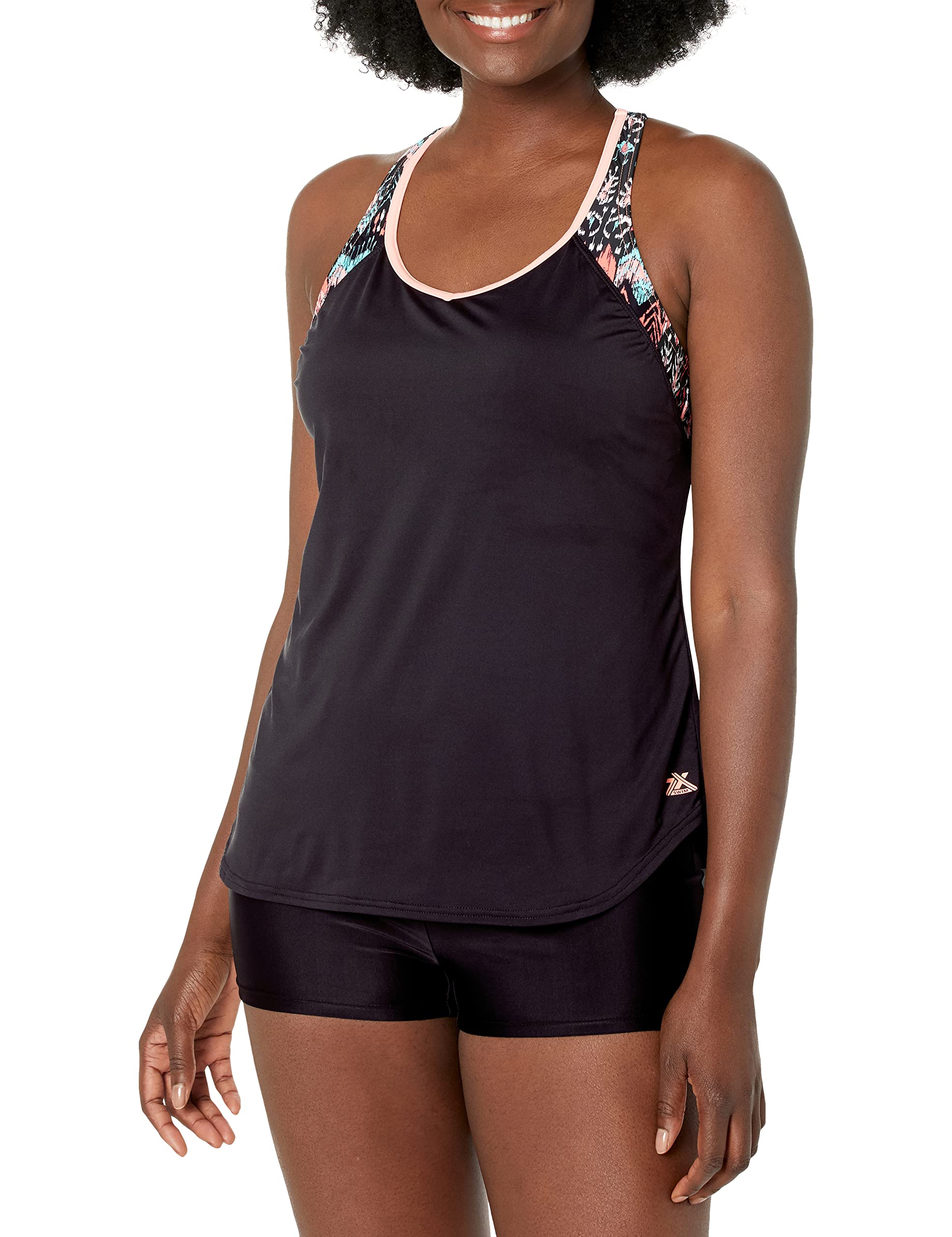 ZeroXposur Women's Tankini Top and Boyleg Short Swimwear Set - UPF 50+ Sun Protection, Quick Dry Bathing Suits for Beach, Pool & Water Sports