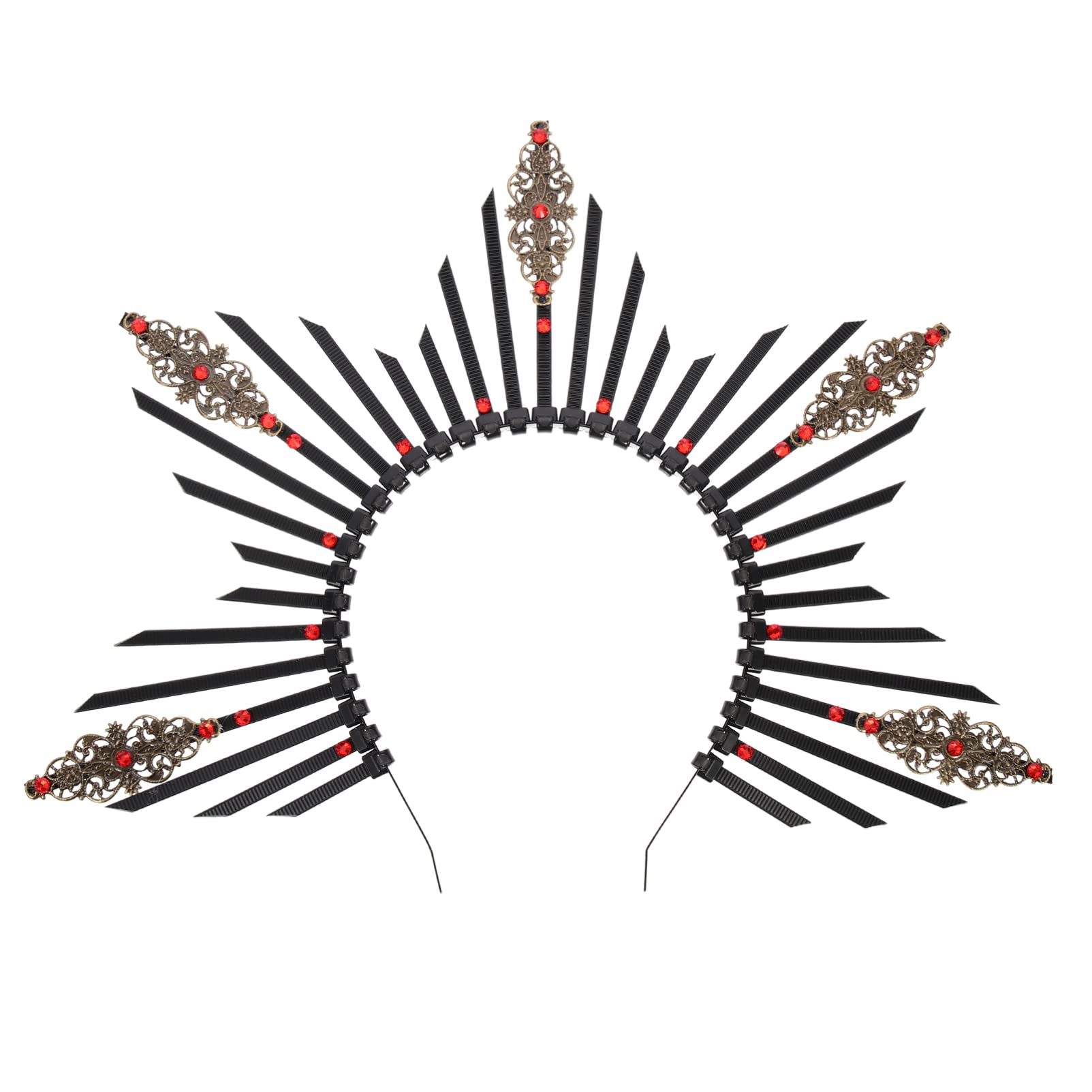Lurrose Our Lady's Headband - Elegant Cosplay Goddess Headpiece with Zipper, Plastic & Metal Design for Weddings, Brides & Parties | Perfect for Girls Hair Accessories, Themed Events & Costume Play
