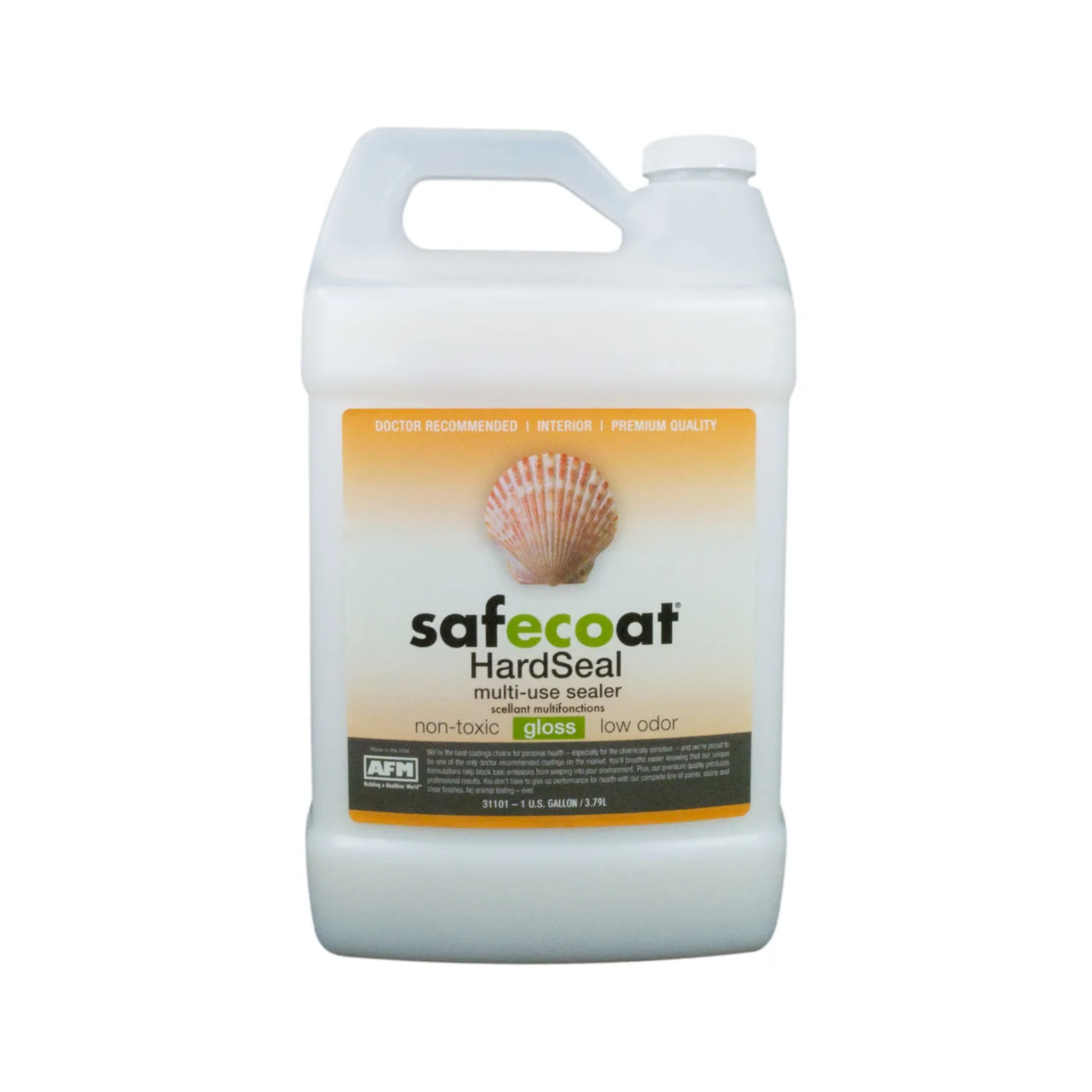 AFM Safecoat Hard Seal - Non-Toxic, Low VOC Concrete & Masonry Sealer for Basements, Garages & Driveways | Waterproof & Durable Protection for Indoor & Outdoor Use